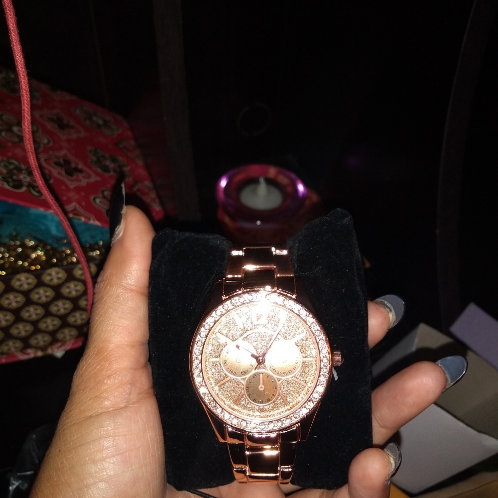 Rose gold watch